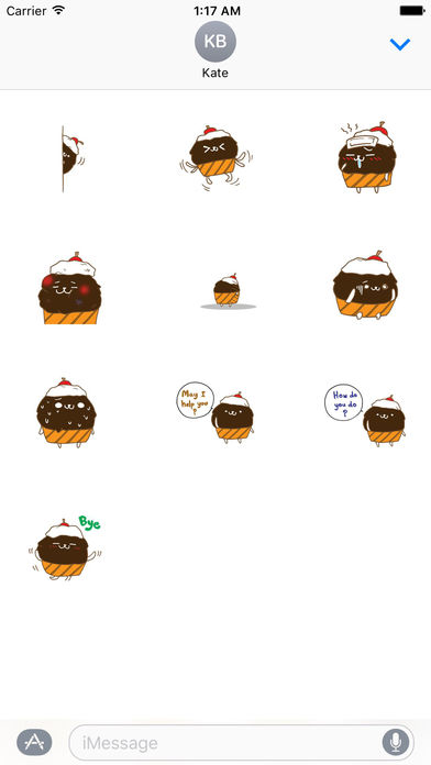 Cute Chocolate Cupcake Sticker screenshot 3