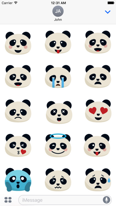 Panda Emotion Sticker screenshot 3