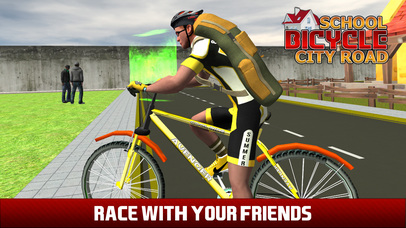 Boy School Bicycle City Race : Ride bike to School screenshot 2