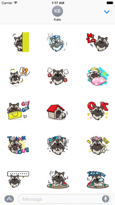Keeshond Dog - Kees Emoji Stickers screenshot 2