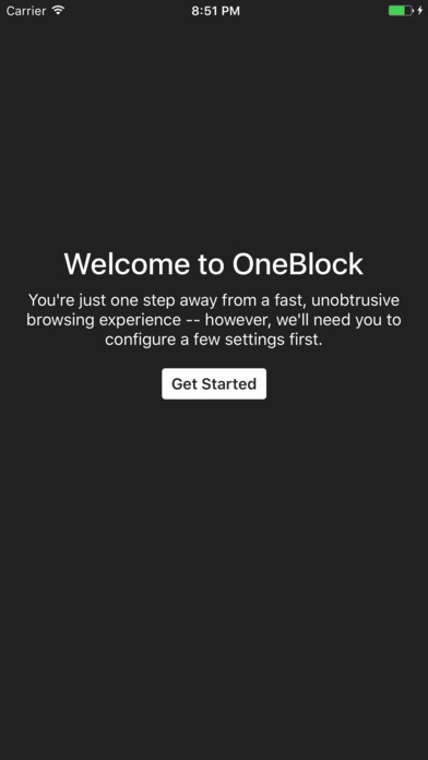 OneBlock - a simple, lightweight adblocker screenshot 2