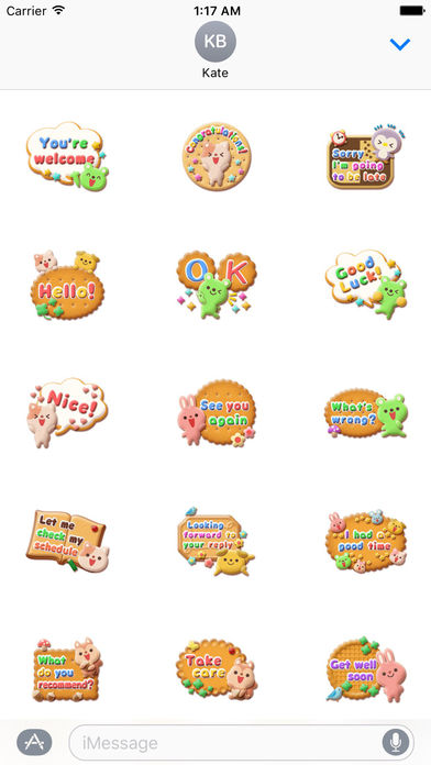 Sweet Messages With Cute Pet Cookies Sticker screenshot 2