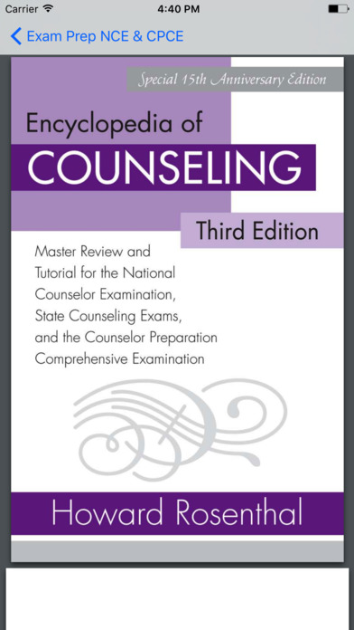 Encyclopedia of Counseling Exam Prep 2017 Offline screenshot 4