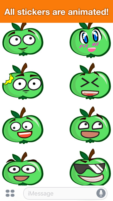 Apple animated - Cute stickers screenshot 2