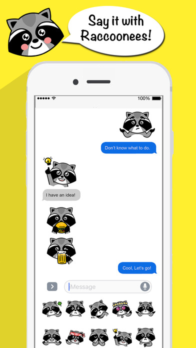 Raccoonees - Emoji Keyboard & Stickers screenshot 4