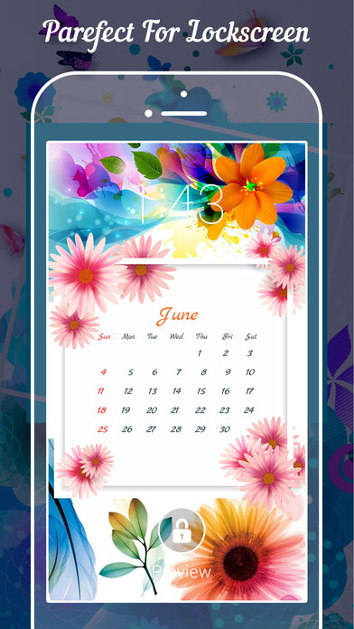 Lock screen Calendar Themes screenshot 2