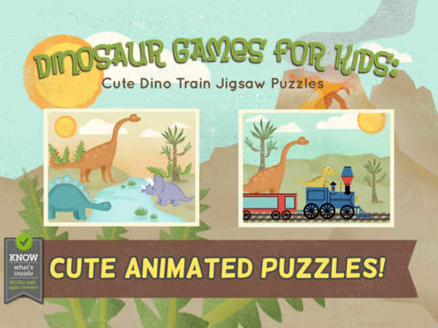 Игры про динозавров для детей: пазл на iPad
