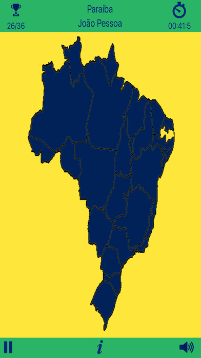 Geogems Brazil State-Capital Map Quiz screenshot 4