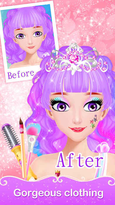 Princess Hair Salon - Girls Dream hairstyle Games screenshot 2