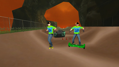 Hoverboard V/S Skateboard crazy Stunts race 3D screenshot 4