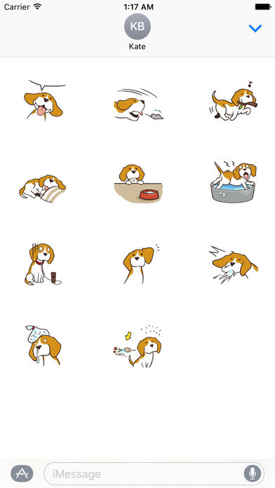 Cute and Smart Beagle Dog Sticker screenshot 3