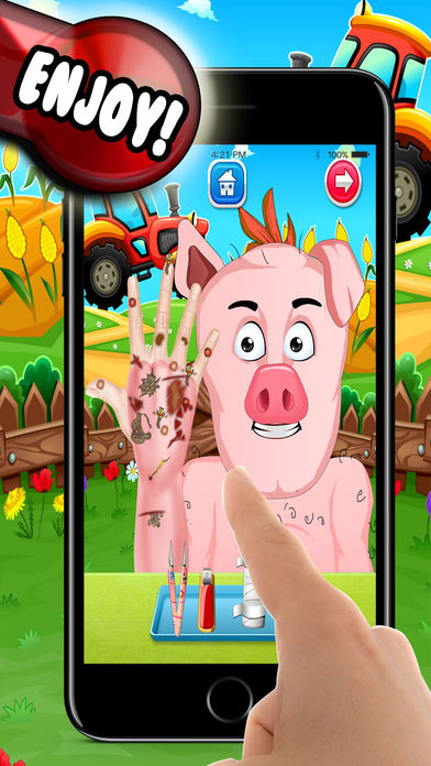 Pig Nail Doctor Game: LIttle Pigs Style screenshot 2
