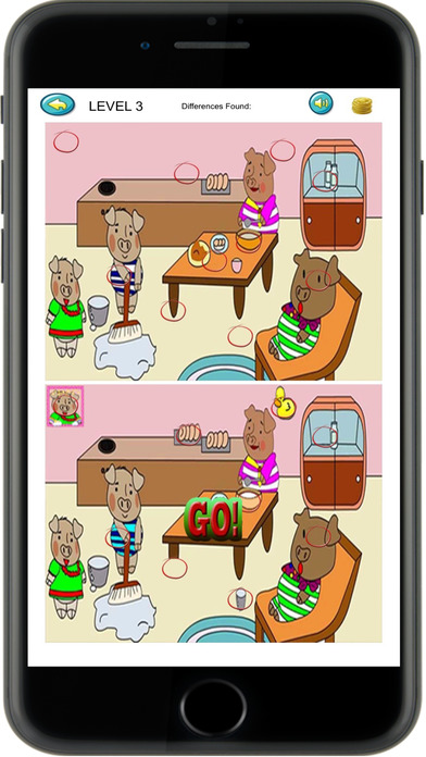 Find theme the differences pig pink screenshot 2