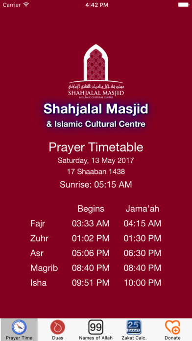 Prayer Time Shahjalal Masjid screenshot 2