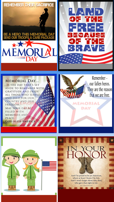 Memorial Day Greeting.s Cards - Posters Maker Free screenshot 4