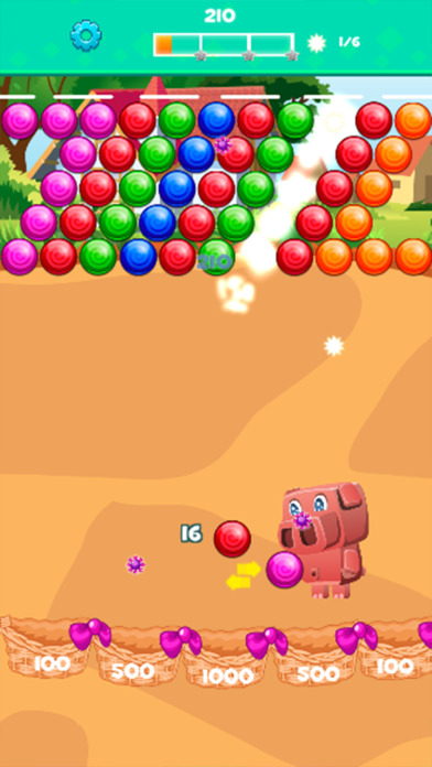 Pinky Pig Bubble Shooter screenshot 2