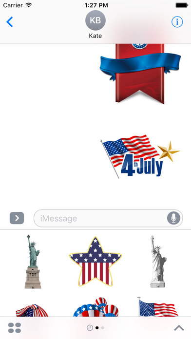 Independence Day Stickers for iMessage screenshot 3