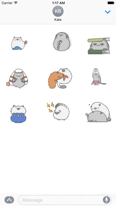 Animated Watercolor Cute Cat Gif Stickers screenshot 2