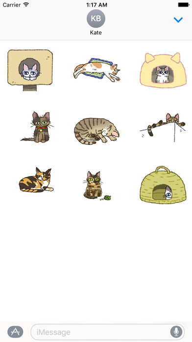 Adorable and Lazy Cat Animated Stickers screenshot 2
