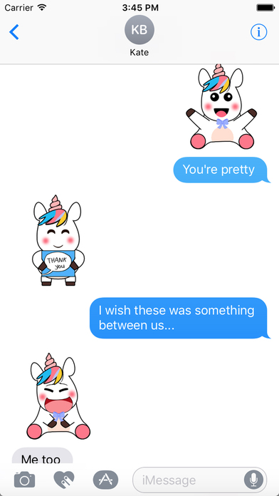 Lovely Pupu Unicorn - Cartoon Emoji screenshot 4