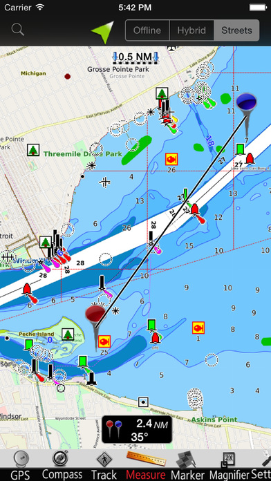 St. Clair GPS Nautical Charts screenshot 4