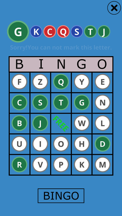 Classic Alphabet Bingo screenshot 2