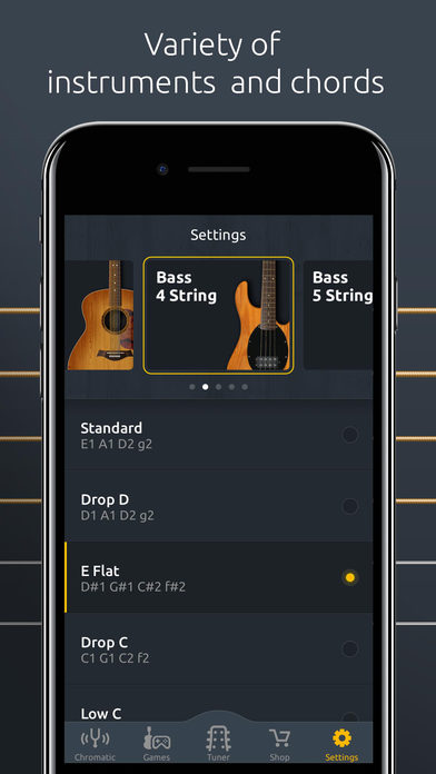 DoubleTune - Tuner for Guitar, Ukulele and Bass screenshot 3