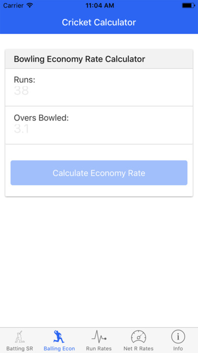 Cricket Score Calculator screenshot 2