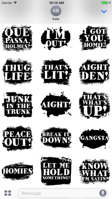 Hip Hop Words Text Sticker Pack screenshot 4