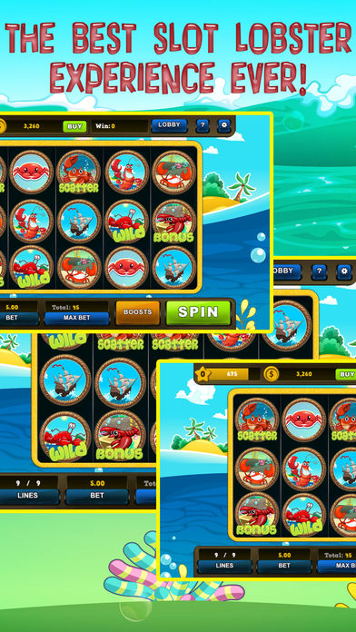 spinz of fortune - huge lobster slots casino game screenshot 3