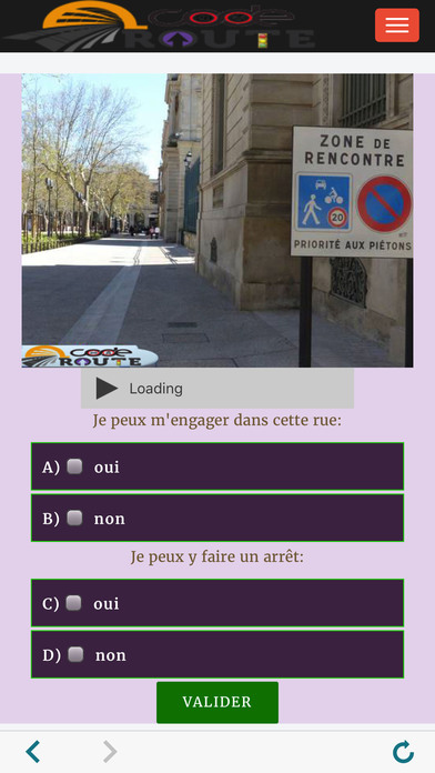 test code de la route france screenshot 2