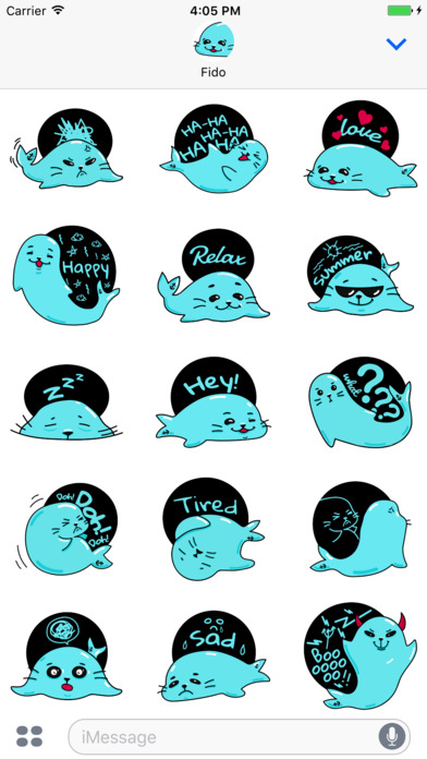 Fido The Seal - Stickers for iMessage screenshot 2