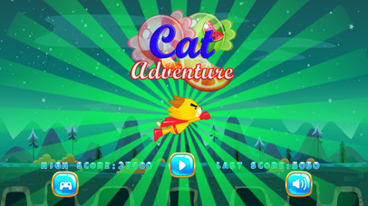 Cat Yellow Adventure On Sky screenshot 3