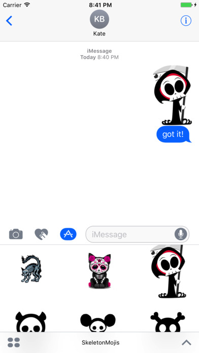 SkeletonMojis - Skeleton Emojis And Stickers screenshot 2