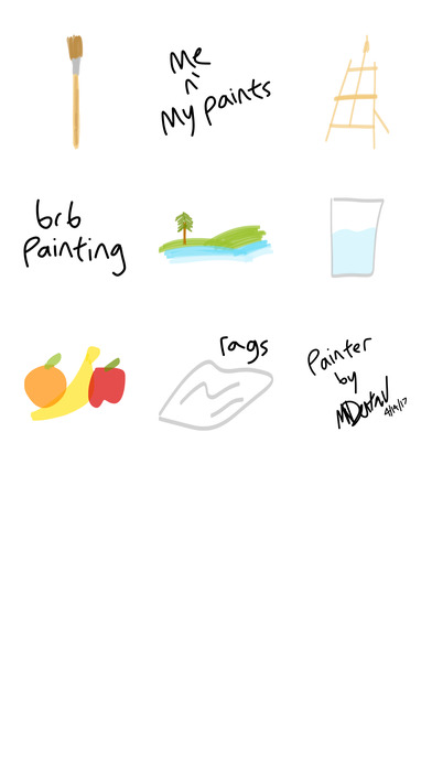 Painter artist sticker - art stickers for iMessage screenshot 3