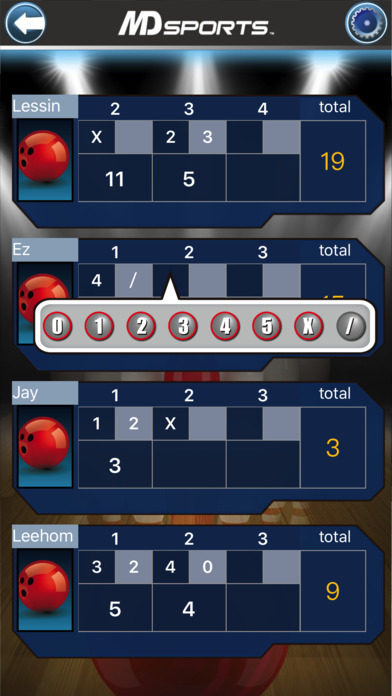 MD Sports Bowling Scorecard screenshot 2