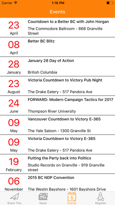 BC NDP Connect - Unofficial election news app screenshot 2