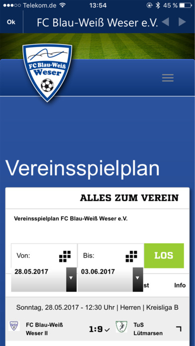 FC Blau-Weiß Weser screenshot 3