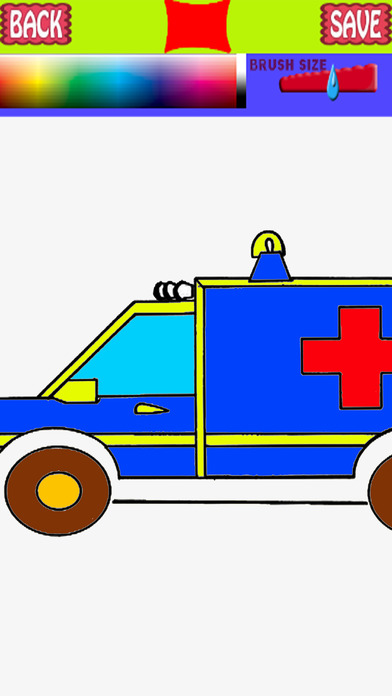 Ambulance Coloring Book And Kids Games screenshot 2