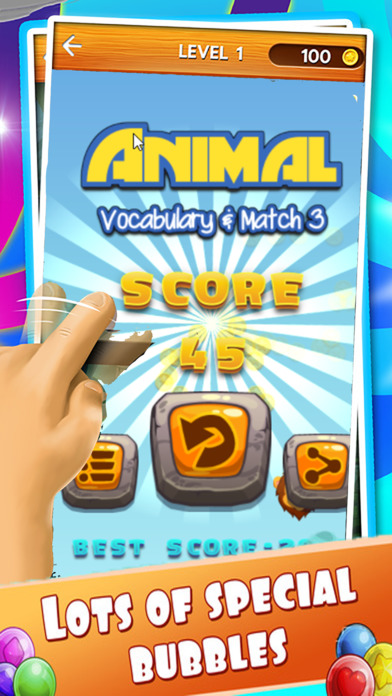Animal puzzle Vocabulary and Match 3 screenshot 4