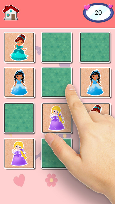 Princesses Find the Pairs Learning Game for 3 – 5 screenshot 3