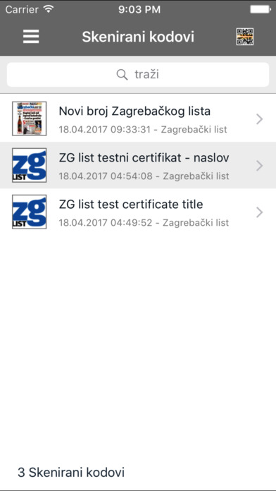 ZG  list screenshot 4