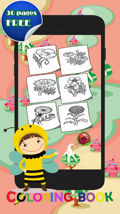 Coloring Pages Flowers : Coloring Marker For Kids screenshot 3