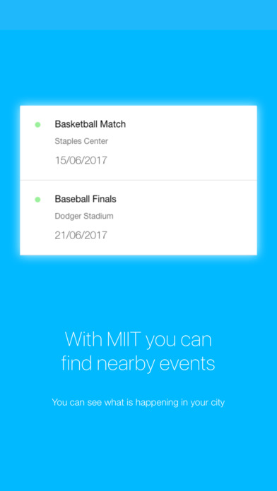 MIIT - find nearby events screenshot 2