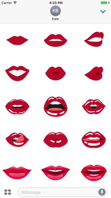 Beautiful Lips stickers emoji screenshot 3