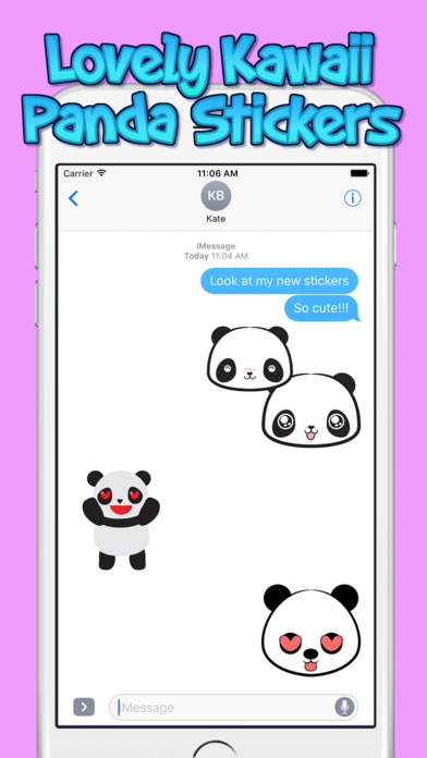 Lovely Kawaii Panda Stickers screenshot 3