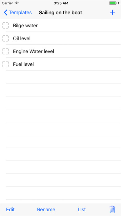 Recyclable CheckLists screenshot 3