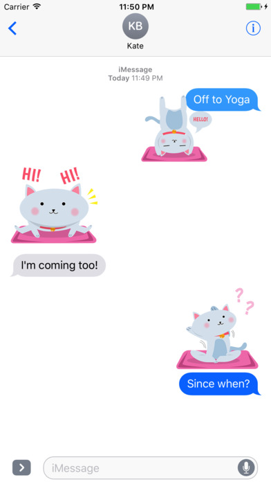 Animated YOGa CAt Stickers screenshot 3