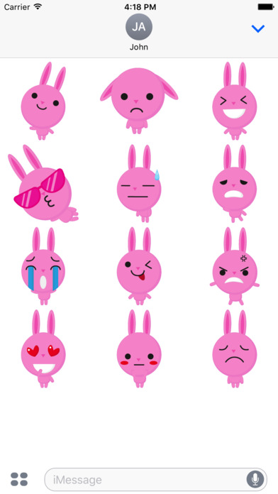 Rabbit Colorful Sticker screenshot 3