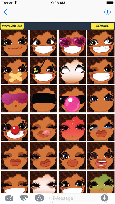 Brownhair Emoji Stickers screenshot 3
